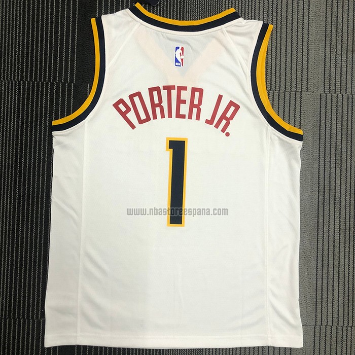 Camiseta Denver Nuggets Michael Porter Jr. NO 1 Association Blanco